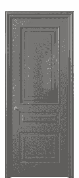 Дверь межкомнатная 8412 МКЛС Серый сатин с гравировкой. Цвет Матовый классический серый. Материал Гладкая эмаль. Коллекция Mascot. Картинка.