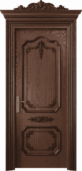 Дверь межкомнатная 6603 ДКЧ. Цвет Дуб коньячный антик. Материал Массив дуба. Коллекция Imperial. Картинка.