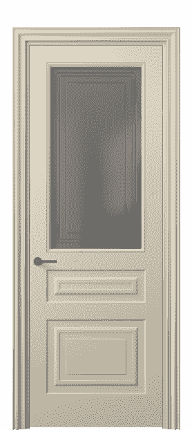 Дверь межкомнатная 8412 ММЦ Серый сатин с гравировкой. Цвет Матовый марципановый. Материал Гладкая эмаль. Коллекция Mascot. Картинка.