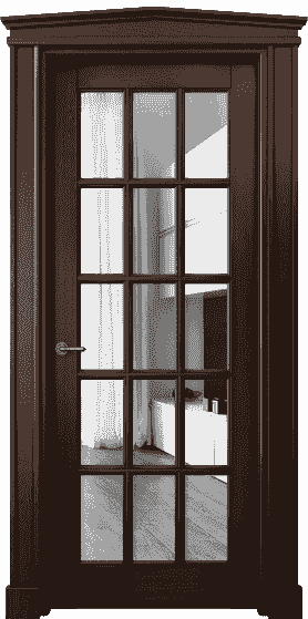 Дверь межкомнатная 6311 БТП Зеркало. Цвет Бук тёмный с патиной. Материал Массив бука с патиной. Коллекция Toscana Grigliato. Картинка.