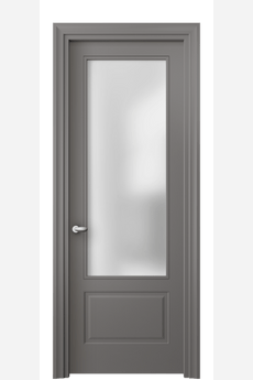 Дверь межкомнатная 8542 МКЛС САТ. Цвет Матовый классический серый. Материал Гладкая эмаль. Коллекция Esse. Картинка.
