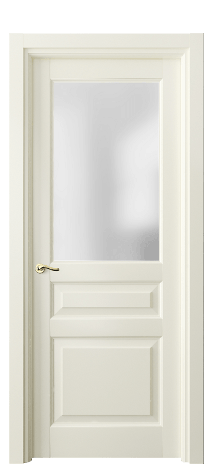 Межкомнатная дверь Lignum 0710 Бук молочно-белый Сатинированное стекло Цена 76399 ₽ | Volhovec