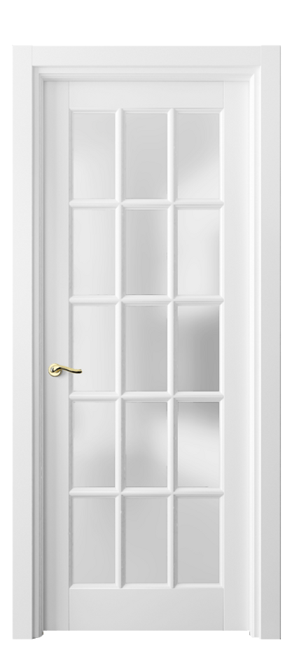 Межкомнатная дверь Lignum 0708 Бук белоснежный Сатинированное стекло Цена 17993720 so'm | Volhovec