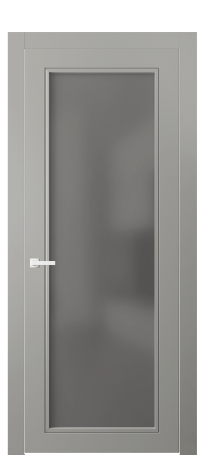 Межкомнатная дверь Neo Classic 8000 Матовый нейтральный серый Сатинированное серое стекло, триплекс, 8 мм Цена 48079 ₽ | Volhovec