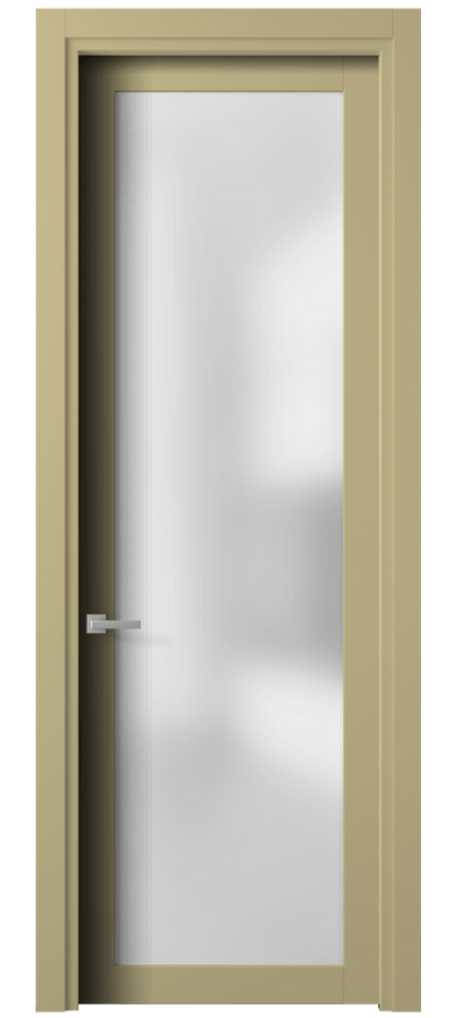 Межкомнатная дверь Planum 2102 Матовый белоснежный Сатинированное стекло Цена 49519 ₽ | Volhovec