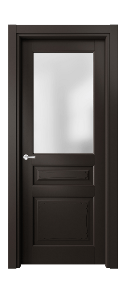 Межкомнатная дверь Тоскана Элегантэ 6324 Матовый антрацит Сатинированное стекло Цена 98899 ₽ | Volhovec