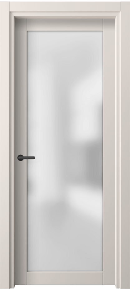 Межкомнатная дверь Neo 2102 ПЭТ тёплый-белый Сатинированное стекло Цена 23759 ₽ | Volhovec