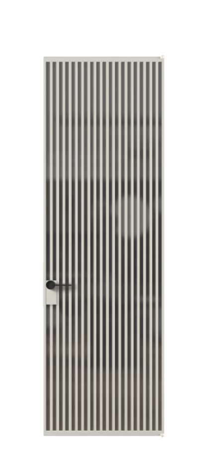 Алюминиевая дверь АЛПЛ040.06 Алюминий тёплый серый Сатинированное серое стекло, триплекс Цена 193490  | Volhovec