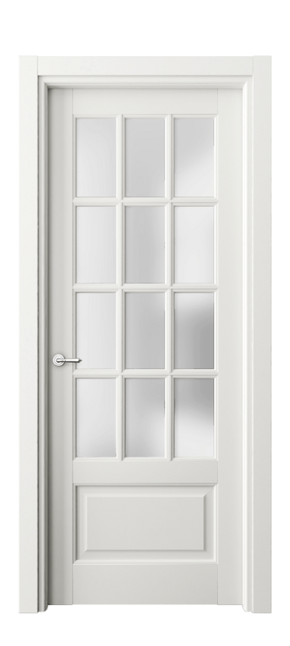 Межкомнатная дверь Тоскана Грильято 6313 Матовый серый Сатинированное стекло Цена 111899 ₽ | Volhovec