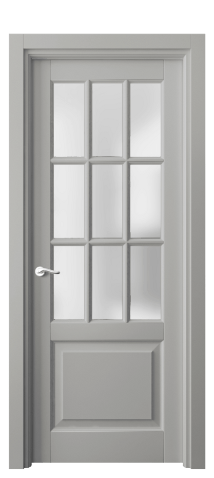 Межкомнатная дверь Lignum 0748 Бук нейтральный серый Сатинированное стекло Цена 88639 ₽ | Volhovec