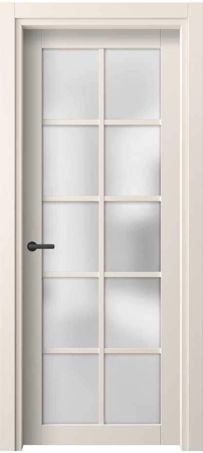 Межкомнатная дверь Neo// 2106 ПЭТ кремово-белый Сатинированное стекло Цена 26959 ₽ | Volhovec