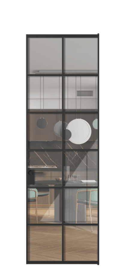 Алюминиевая дверь АЛПЛ040.05 Алюминий Черный Рефлективное прозрачное стекло "Стопсол", калёное. Без короба чер Цена 152470 Стоимость комплекта двери включает: 1. Полотно (600/650/700/750/800/850/900/950*2000-2400 мм).
2. Короб
3. Комплект фурнитуры (2 торцевые петли и магнитный замок с ответной планкой). Фабрика дверей Волховец 8 (800) 551 43 19 Алюминиевая дверь АЛПЛ040.05 Алюминий Черный Рефлективное прозрачное стекло "Стопсол", калёное Цена 152470 | Volhovec