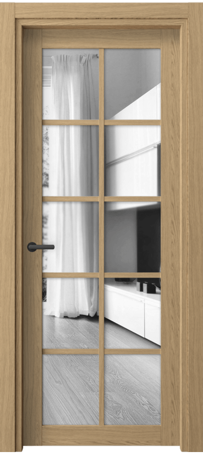 Межкомнатная дверь Нео 2106 Жемчужный дуб Двустороннее зеркало, триплекс Цена 40699 ₽ | Volhovec