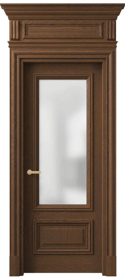 Межкомнатная дверь Антик 7306 Дуб каштановый матовый Сатинированное стекло Цена 262949 ₽ | Volhovec
