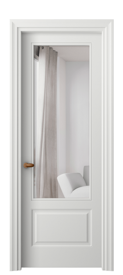 Межкомнатная дверь Esse 8542 Матовый светло-серый Двустороннее зеркало, триплекс, 7 мм Цена 54479 ₽ | Volhovec