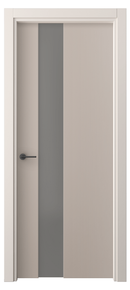 Межкомнатная дверь Freedom 4224 ПЭТ серо-коричневый  Сатинированное серое стекло, триплекс Цена 30799 ₽ | Volhovec