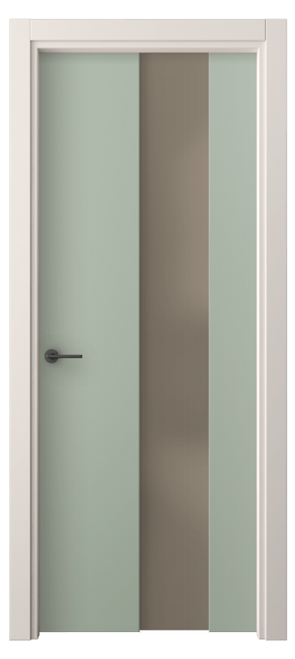Межкомнатная дверь Freedom 4226 ПЭТ светло-оливковый Сатинированное бронзовое стекло, триплекс, 8 мм Цена 28879 ₽ | Volhovec