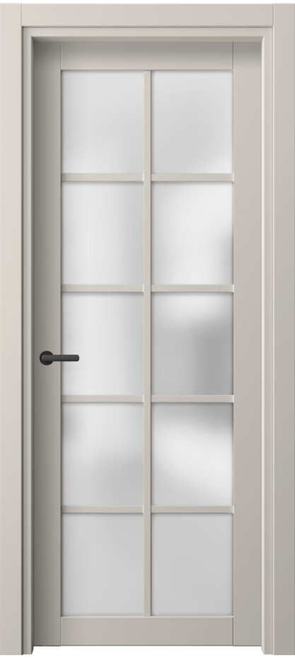 Межкомнатная дверь Neo 2106 ПЭТ светло-серый Сатинированное стекло Цена 28639 ₽ | Volhovec