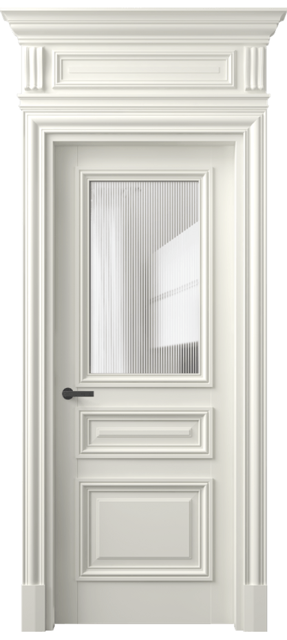 Межкомнатная дверь Antique 7304 Бук жемчуг Рифлёное стекло "Дюна", триплекс, 8 мм Цена 127383 ₽ | Volhovec