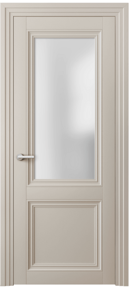 Межкомнатная дверь Centro 2524 Матовый светло-бежевый Сатинированное стекло Цена 59679 ₽ | Volhovec