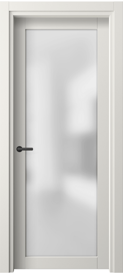 Межкомнатная дверь Neo 2102 ПЭТ белоснежный Сатинированное стекло Цена 31699 ₽ | Volhovec