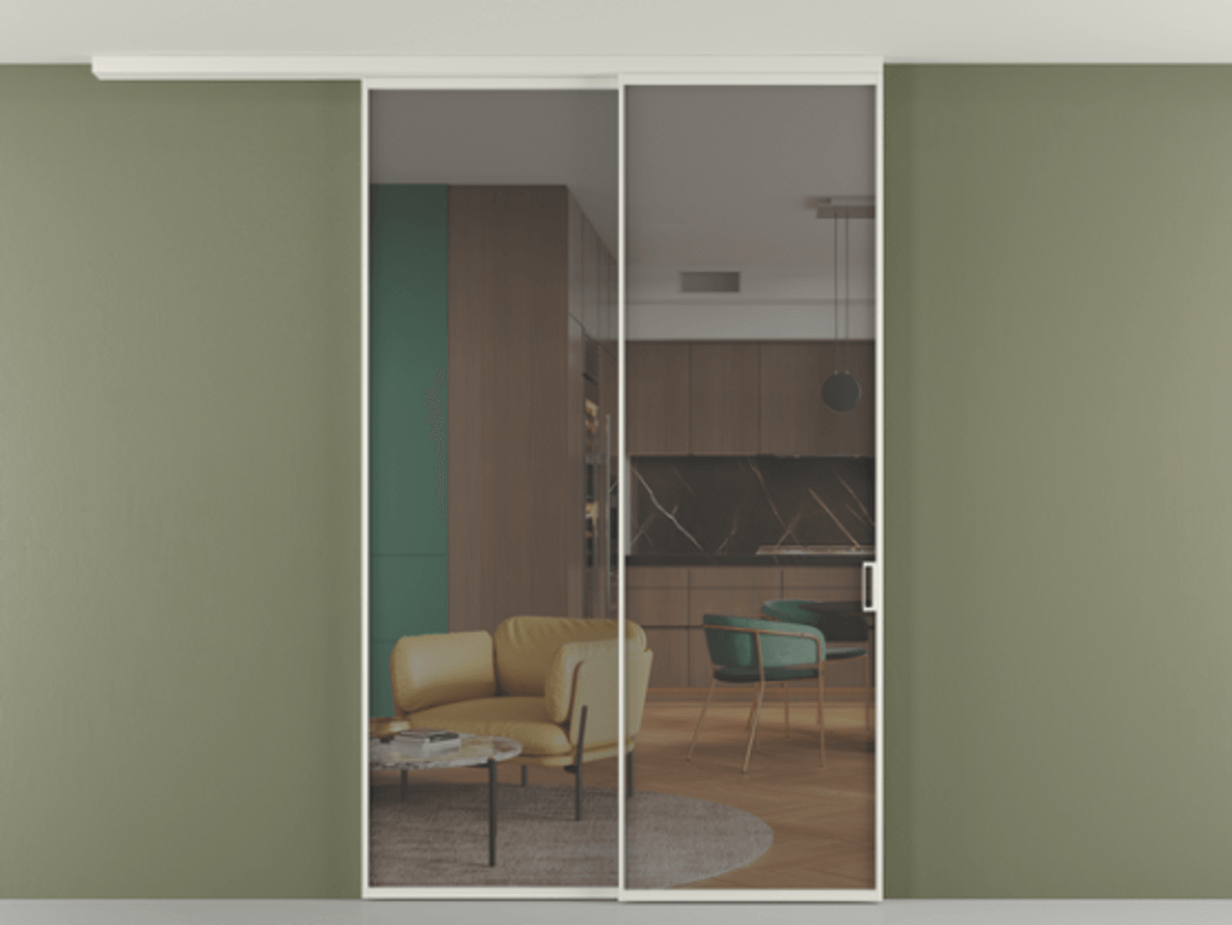 Перегородка Formato вдоль стены на потолок телескопик синхро 2 #VENDORCODE# #FURNISH# #GLASS# Цена #PRICE# #CURRENCY# | Volhovec