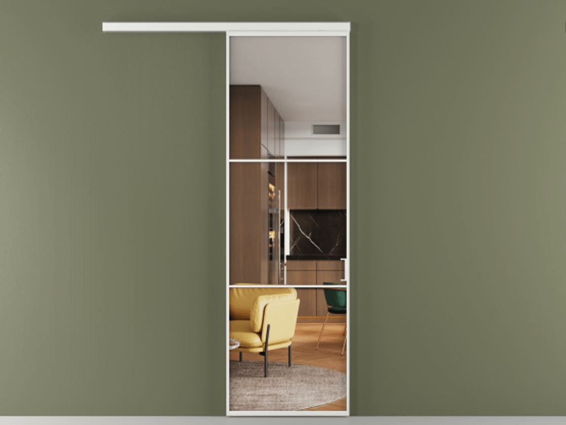 Перегородка Formato вдоль стены одностворчатая #VENDORCODE# #FURNISH# #GLASS# Цена #PRICE# #CURRENCY#  | Volhovec