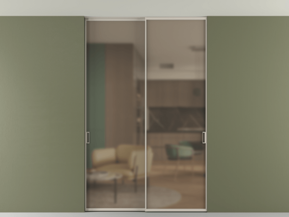 Перегородка Formato внутри проёма двустворчатая со скрытым креплением в потолок АЛПР 040.01 Алюминий светло-бежевый Сатинированное бронзовое стекло, триплекс. Цена 274720 ₽ 1. Полотно 2 шт. (800/2100 мм)
2. Комплект установки раздвижной системы
3. Базовый комплект фурнитуры
4. Ручка RONDO. Фабрика дверей Волховец 8 (800) 551 43 19 Перегородка Formato внутри проёма двустворчатая со скрытым креплением в потолок АЛПР 040.01 Алюминий светло-бежевый Сатинированное бронзовое стекло, триплекс Цена 274720 ₽ | Volhovec