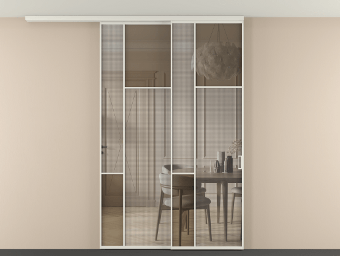 Перегородка Mosaic вдоль стены телескопик синхро-2 #VENDORCODE# #FURNISH# #GLASS# Цена #PRICE# #CURRENCY# | Volhovec