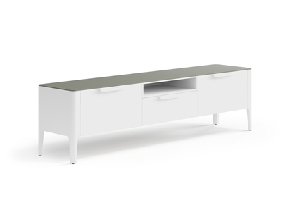 Мебель ТВ тумба Piega. Цвет Матовый белоснежный. Материал Гладкая эмаль. Коллекция ТВ тумба Piega. Картинка.