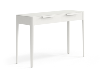 Мебель Консоль Piega 2 ящика. Цвет Матовый тёплый серый. Материал Гладкая эмаль. Коллекция Консоль Piega 2 ящика. Картинка.