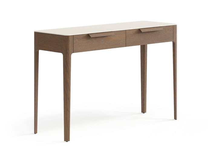 Мебель Консоль Пьега 2 ящика. Цвет Дуб туманный матовый. Материал Массив дуба матовый. Коллекция Консоль Пьега 2 ящика. Картинка.