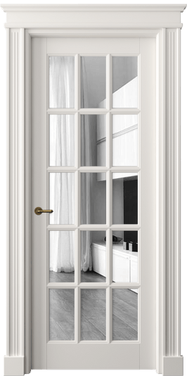 Дверь межкомнатная 6311 БПБЛ ЗЕР. Цвет Бук пудровый белый. Материал Массив бука эмаль. Коллекция Toscana Grigliato. Картинка.