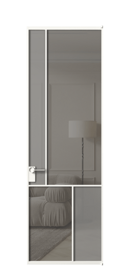 Межкомнатная дверь АЛПЛ041.20 БЕЛ Серый сатин матовое + Серый прозрачное. Цвет Алюминий Белый. Материал Алюминий. Коллекция Mosaic. Фото. Дверь межкомнатная АЛПЛ041.20 БЕЛ Серый сатин матовое + Серый прозрачное. Цвет Алюминий Белый. Материал Алюминий. Коллекция Mosaic. Картинка.