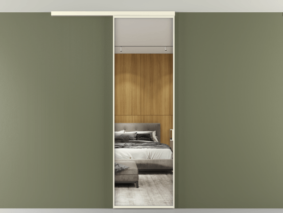 Алюминевая перегородка АЛПР 040.01_АМБ_Зеркало триплекс_new. Цвет Алюминий молочно-белый. Материал Алюминий в эмали. Коллекция Перегородка Formato вдоль стены на потолок 1 створка. Фото. Алюминевая перегородка АЛПР 040.01_АМБ_Зеркало триплекс_new. Цвет Алюминий молочно-белый. Материал Алюминий в эмали. Коллекция Перегородка Formato вдоль стены на потолок 1 створка. Картинка.