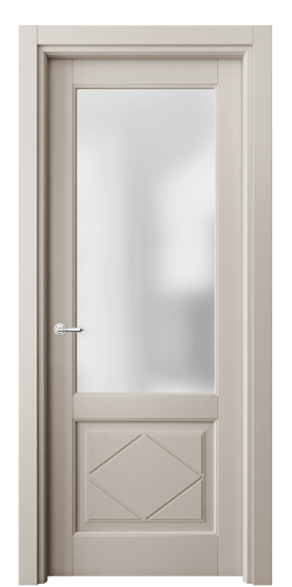 Дверь межкомнатная 6342 МСБЖ САТ. Цвет Матовый светло-бежевый. Материал Гладкая эмаль. Коллекция Тоскана Ромбо. Картинка.