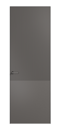 Дверь межкомнатная 8205 МКЛС. Цвет Матовый классический серый. Материал Гладкая эмаль. Коллекция Velvet. Картинка.