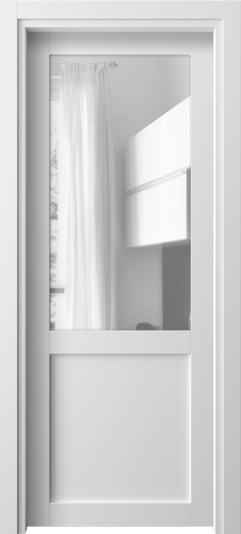 Дверь межкомнатная 2122 БШ ПРОЗ. Цвет Белый шёлк. Материал Ciplex ламинатин. Коллекция Neo1. Картинка.