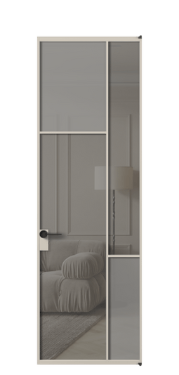 Межкомнатная дверь АЛПЛ041.10 АСБЖ Серый сатин матовое + Серый прозрачное. Цвет Алюминий светло-бежевый. Материал Алюминий в эмали. Коллекция Mosaic. Фото. Дверь межкомнатная АЛПЛ041.10 АСБЖ Серый сатин матовое + Серый прозрачное. Цвет Алюминий светло-бежевый. Материал Алюминий в эмали. Коллекция Mosaic. Картинка.