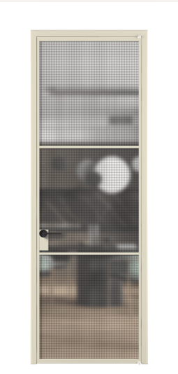Дверь межкомнатная АЛПЛ040.03 АБСР MS. Цвет Алюминий бежево-серый. Материал Алюминий в эмали. Коллекция Formato. Картинка.