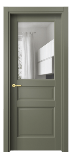 Межкомнатная дверь 1432 МОТ Прозрачное стекло. Цвет Матовый оливковый тёмный. Материал Гладкая эмаль. Коллекция Galant. Фото. Дверь межкомнатная 1432 МОТ Прозрачное стекло. Цвет Матовый оливковый тёмный. Материал Гладкая эмаль. Коллекция Galant. Картинка.