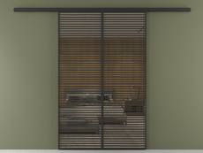 Перегородка Formato вдоль стены 2 створки