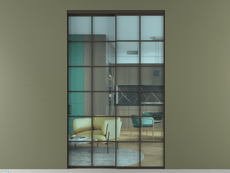 Перегородка Formato внутри проёма 2 створки