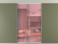 Перегородка Formato внутри проёма двустворчатая со скрытым креплением в потолок