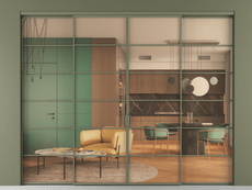 Перегородка Formato внутри проёма четырёхстворчатая