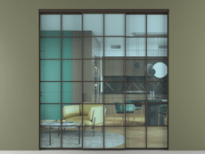 Перегородка Formato внутри проёма 3 створки