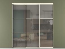 Перегородка Формато внутри проёма 3 створки с синхронным механизмом