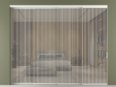 Перегородка Formato внутри проёма 4 створки с синхронным механизмом