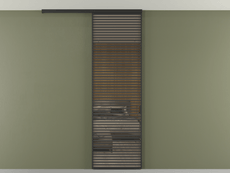 Перегородка Formato вдоль стены на потолок 1 створка