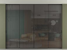 Перегородка Formato внутри проёма скрытое крепление в потолок 4 створки